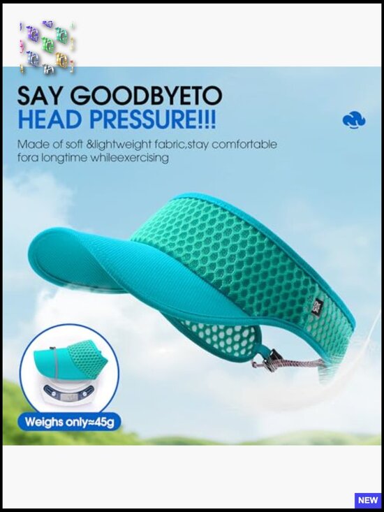 Wide Brim Sun Visor Hat Quick Dry Adjustable Lightweight for Golf Tennis Beach main image 4